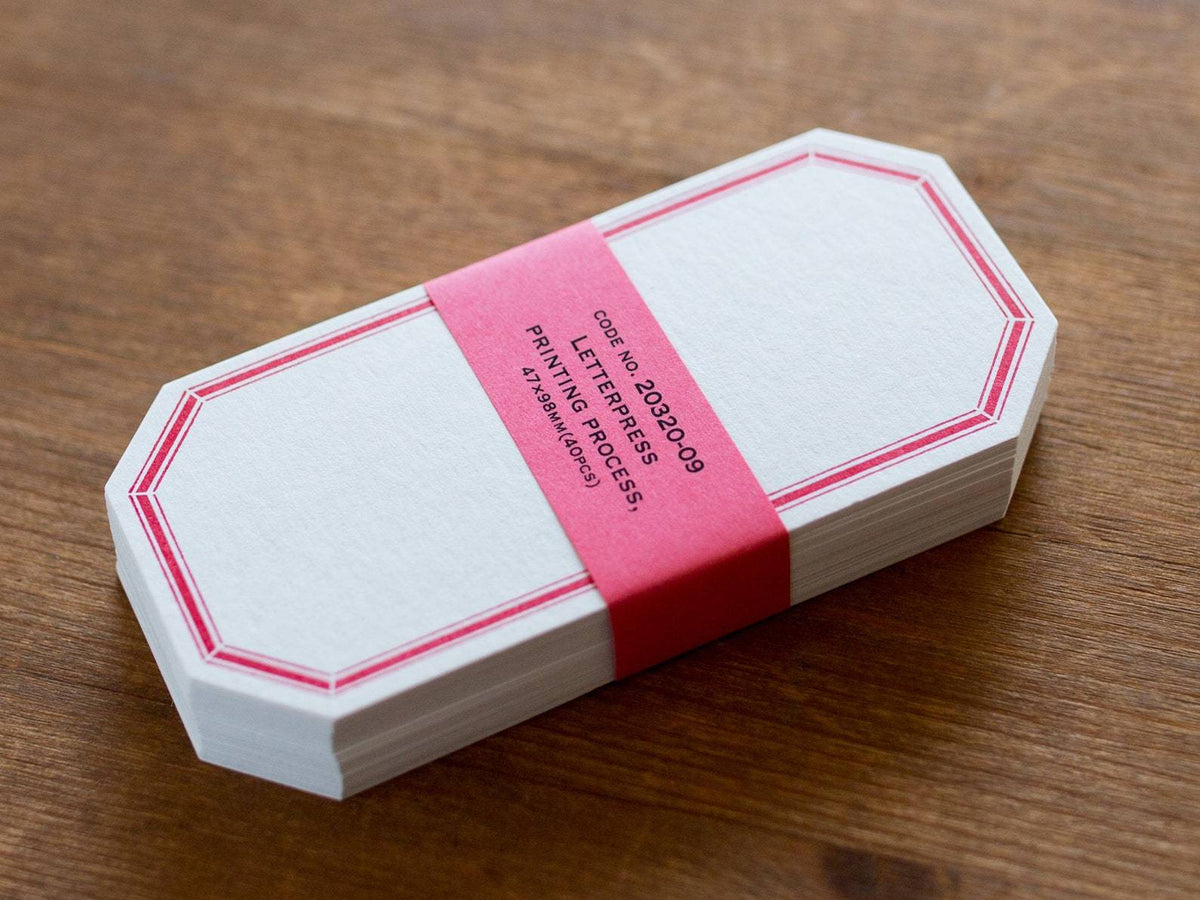 Classiky - Letterpress Label Card (Red) - 40 stuks-Letterpress-DutchMills