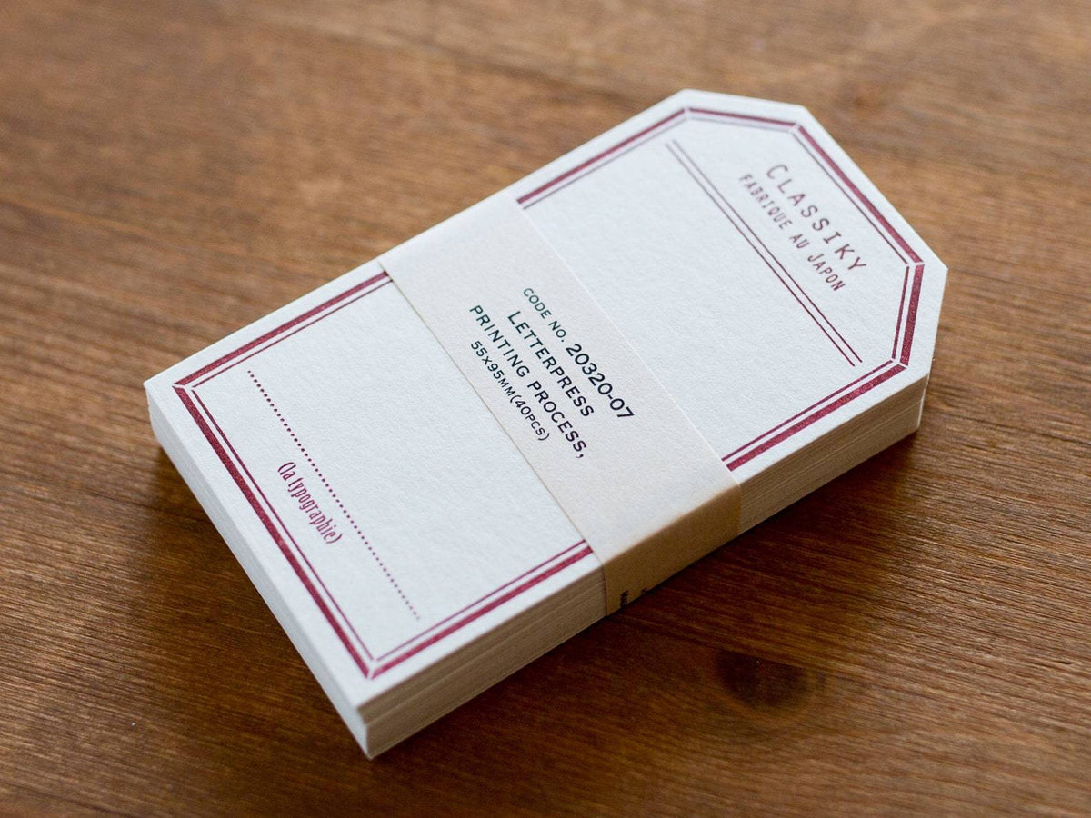 Classiky - Letterpress Label Card (Red) - 20 stuks-Letterpress-DutchMills