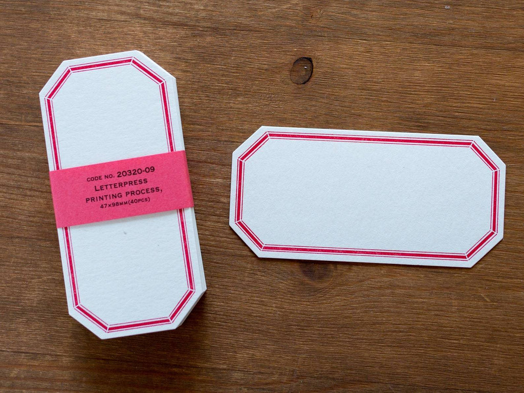 Classiky - Letterpress Label Card (Red) - 20 stuks-Letterpress-DutchMills
