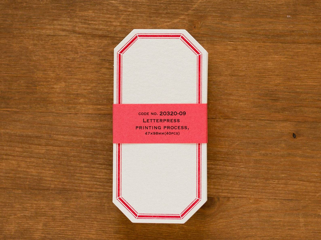Classiky - Letterpress Label Card (Red) - 20 stuks-Letterpress-DutchMills