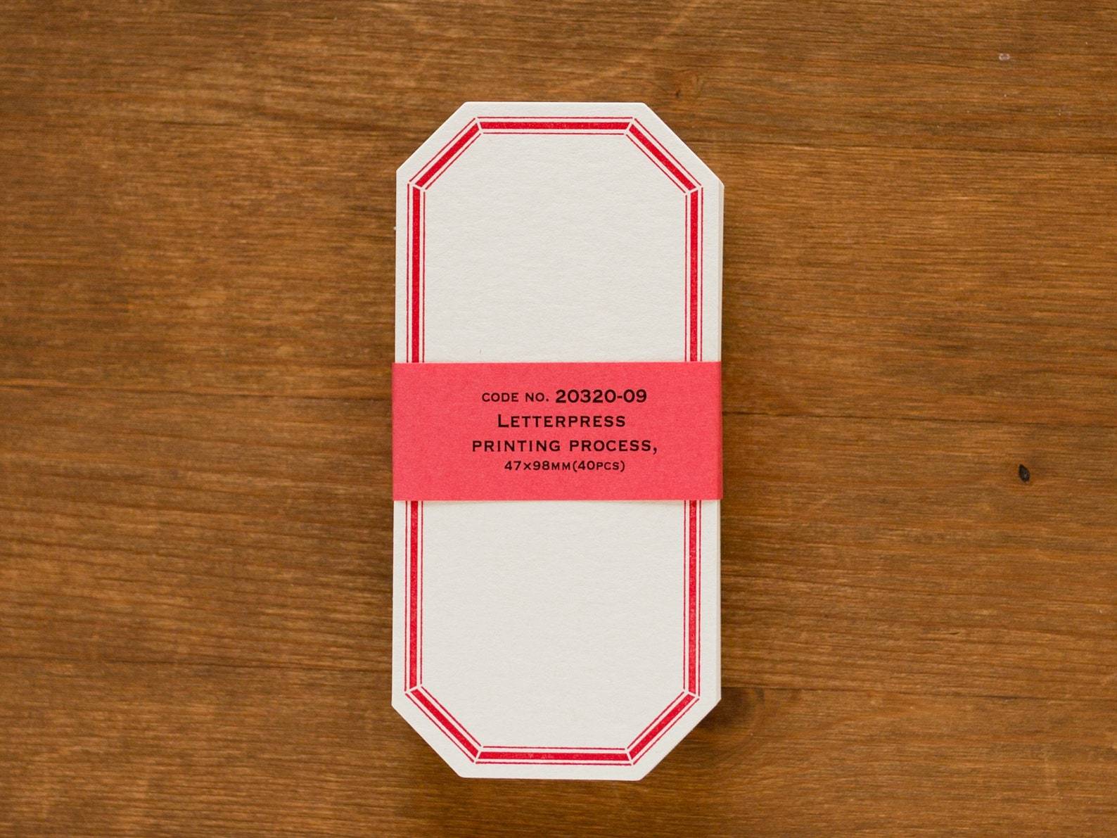 Classiky - Letterpress Label Card (Red) - 40 stuks-Letterpress-DutchMills