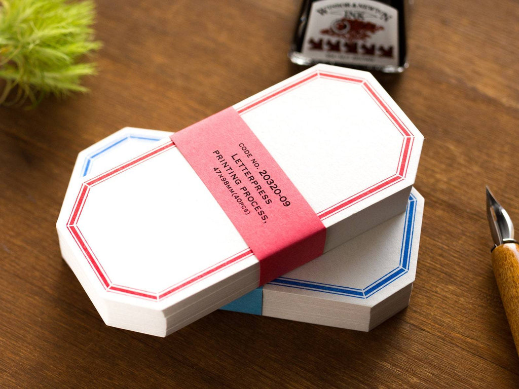 Classiky - Letterpress Label Card (Red) - 20 stuks-Letterpress-DutchMills