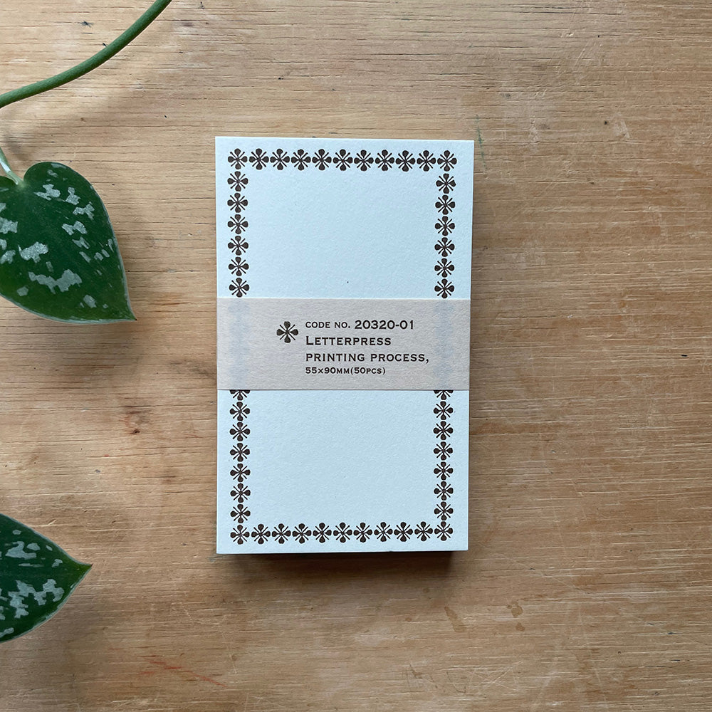 Classiky - Letterpress Memo Card (Brown) - 50 stuks-Memo cards-DutchMills