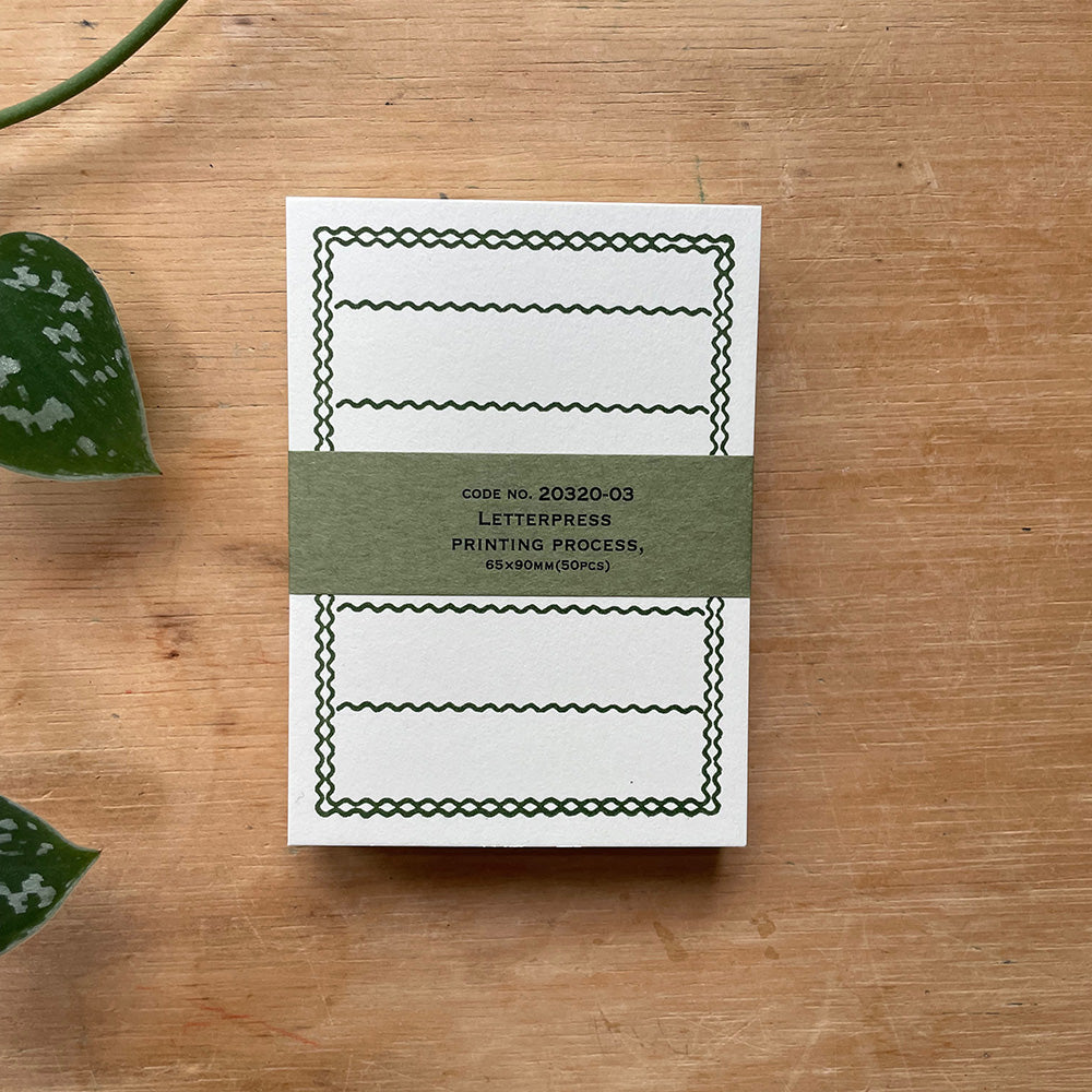 Classiky - Letterpress Memo Card (Green) - 50 stuks-Memo cards-DutchMills
