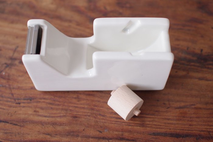 Classiky - Tape Dispenser (porcelain) - White - Small-Tape cutter-DutchMills