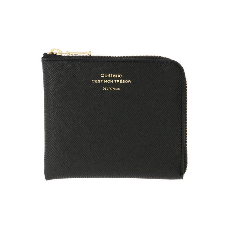 Delfonics - Quitterie - Half Zip Case - Zwart-Portemonnee-DutchMills