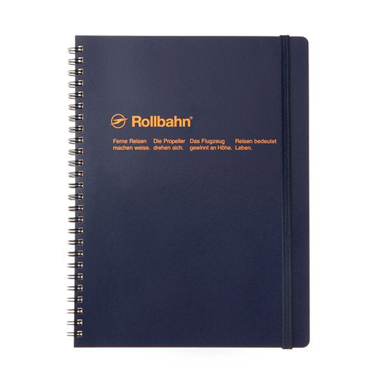 Delfonics - Rollbahn Classic Spiral Notebook - Dark Blue- A5-Notitieboek-DutchMills