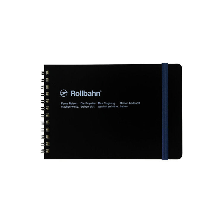 Delfonics - Rollbahn Horizontal Spiral Notebook - Black - Large-Notitieboek-DutchMills