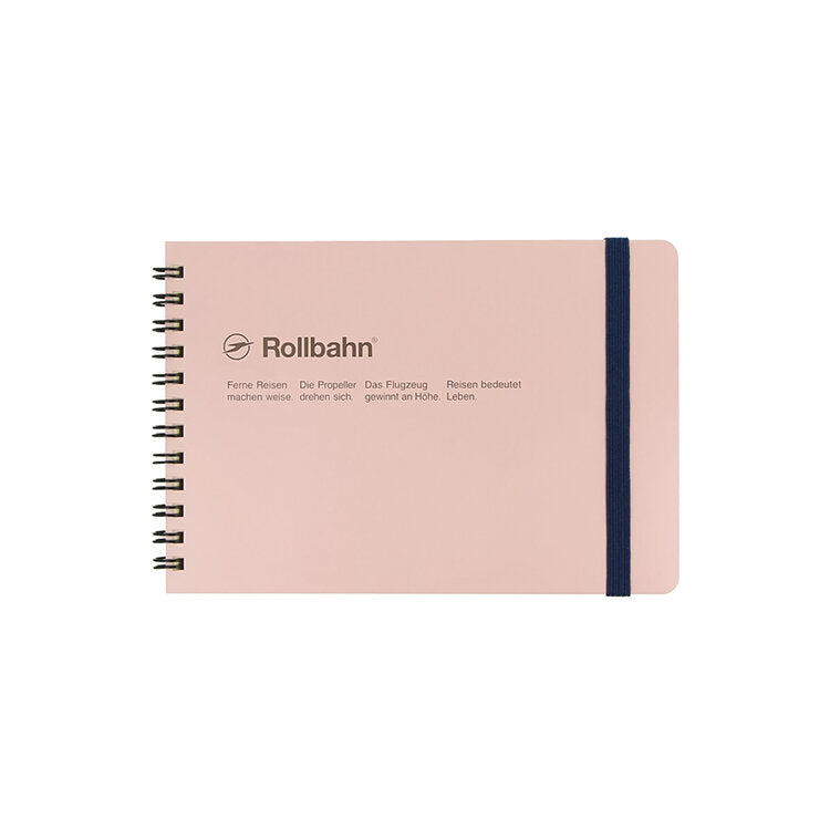 Delfonics - Rollbahn Horizontal Spiral Notebook - Light Pink - Large-Notitieboek-DutchMills