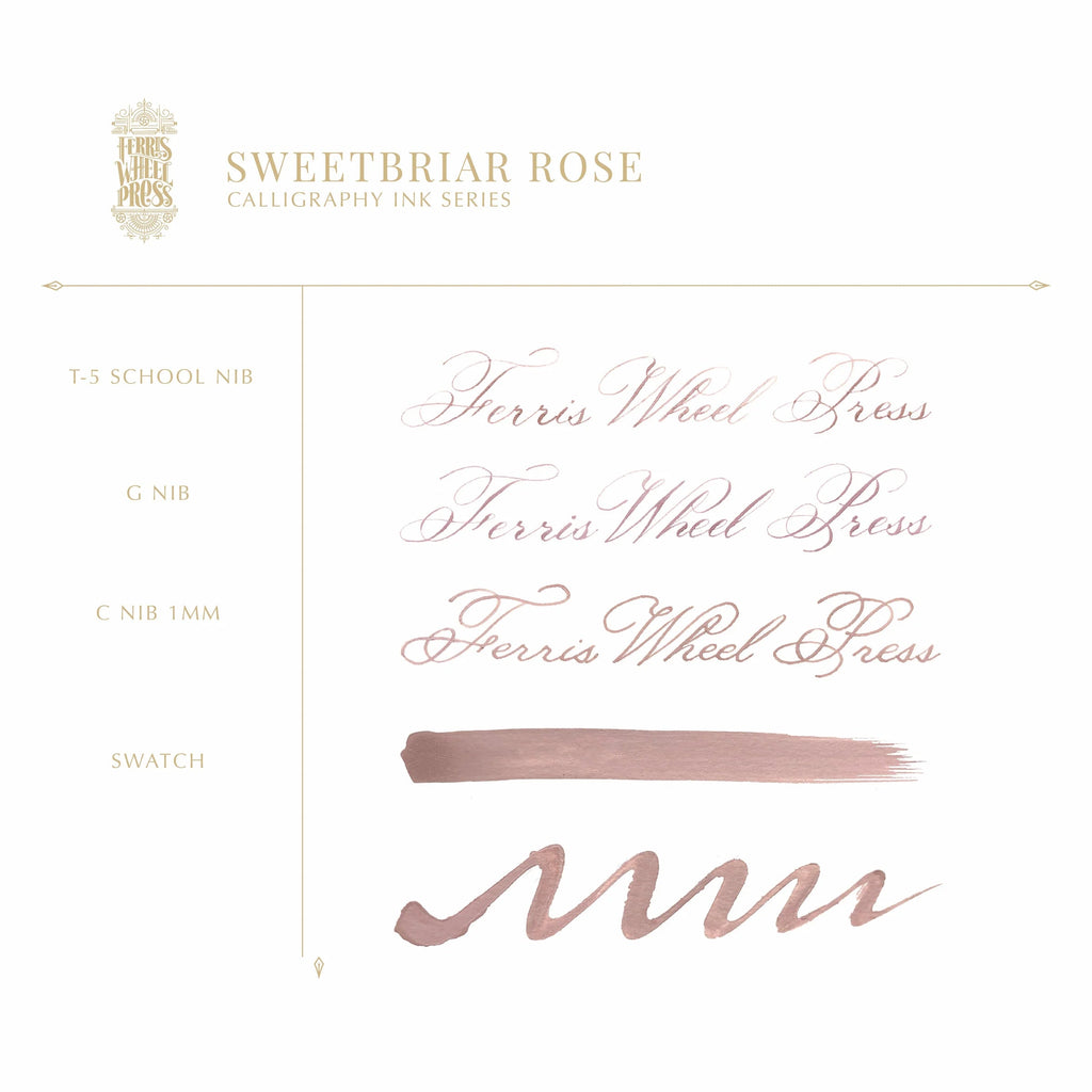 Ferris Wheel Press - 28ml Sweetbriar Rose Calligraphy Ink-Inkt-DutchMills