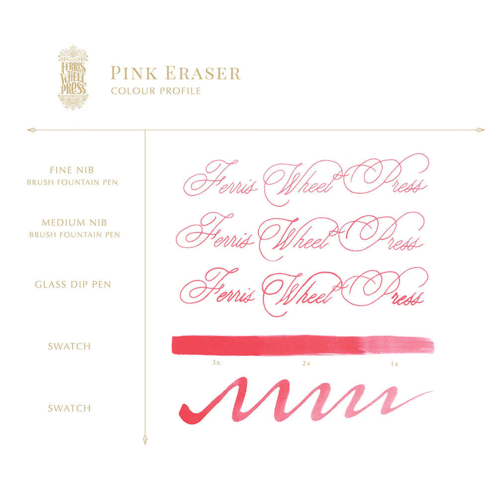 Ferris Wheel Press - 38ml Pink Eraser Ink-Inkt-DutchMills