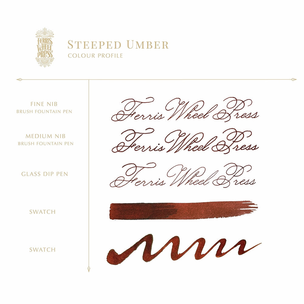 Ferris Wheel Press - 38ml Steeped Umber Ink-Inkt-DutchMills