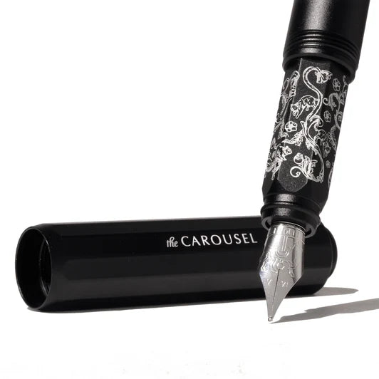 Ferris Wheel Press - Aluminum Carousel Fountain Pen - Bearrington Black-Vulpen-DutchMills