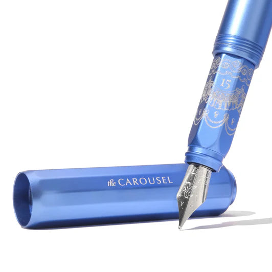 Ferris Wheel Press - Aluminum Carousel Fountain Pen - Blue Revelry - Limited Edition 2025-Vulpen-DutchMills