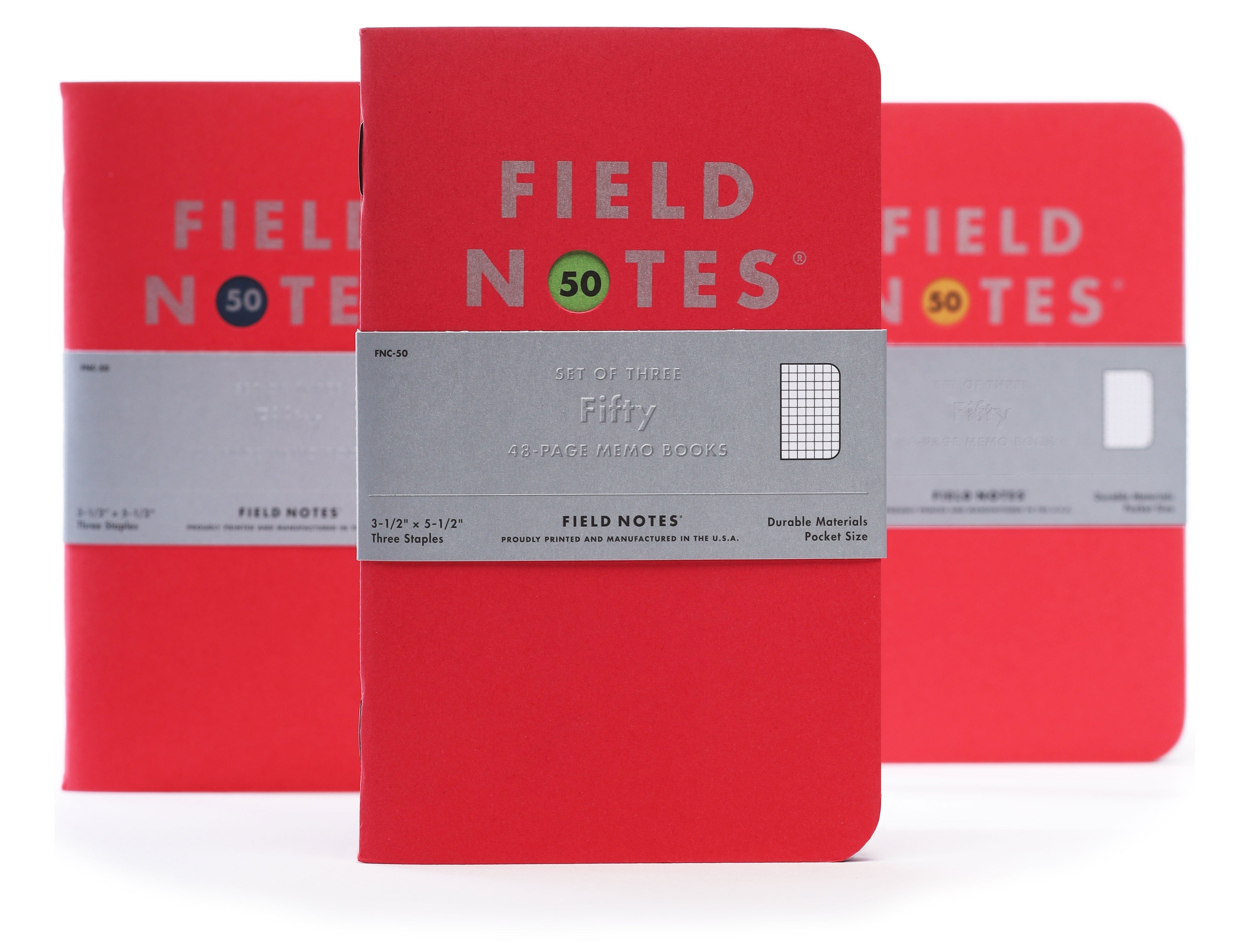 Field Notes - Fifty 3-Pack-Notitieboek-DutchMills