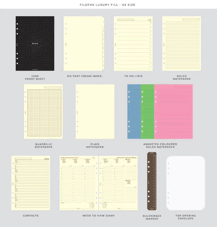 Filofax - Classic Croc A5 Leather Organiser - Chestnut-Organiser-DutchMills