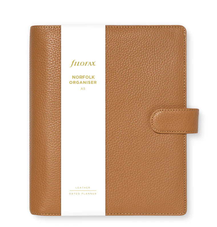 Filofax - Norfolk A5 Leather Organizer - Almond-Organizer-DutchMills