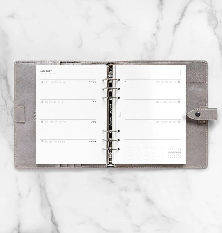 Filofax - Minimal Week on Two Pages 2026 Multilanguage - A5 Organiser Refill-Agenda-DutchMills