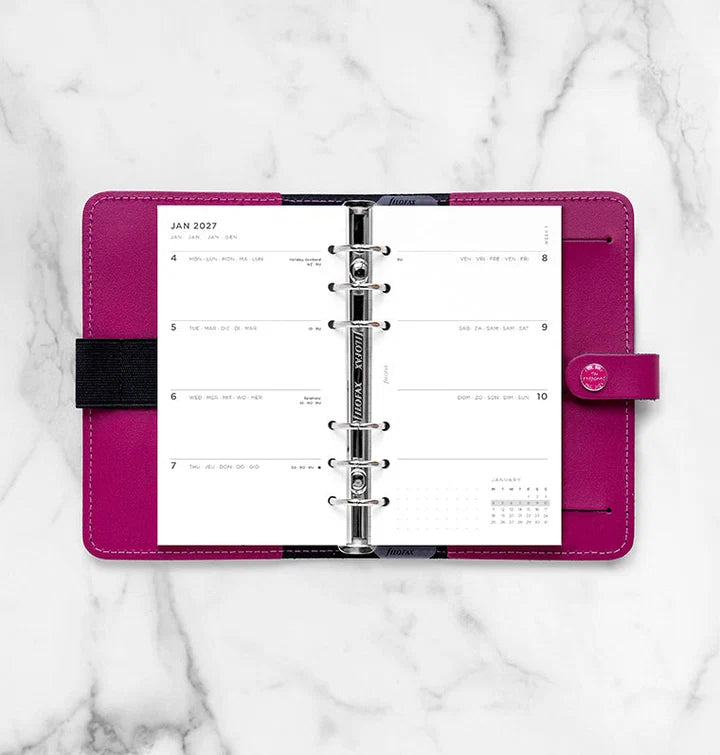 Filofax - Minimal Week on Two Pages 2027 Multilanguage - Personal Organiser Refill-Agenda-DutchMills
