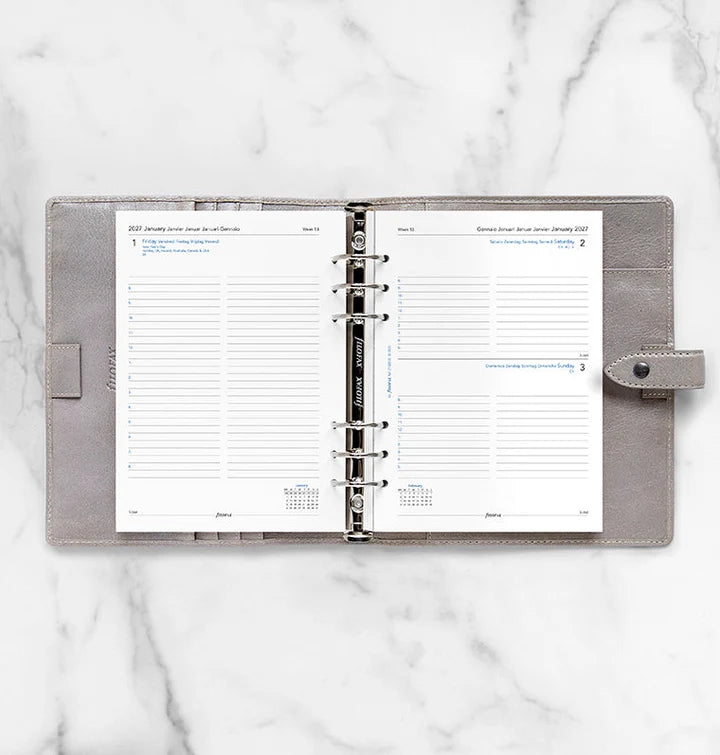 Filofax - One Day One Page Diary 2027 with Appointments - Multilanguage - A5 Organiser Refill-Agenda-DutchMills