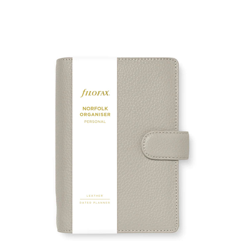 Filofax - Norfolk Personal Leather Organiser - Taupé-Organiser-DutchMills