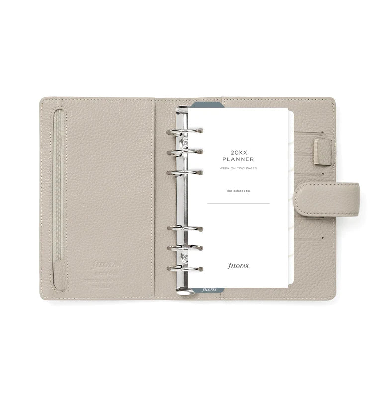 Filofax - Norfolk Personal Leather Organiser - Taupé-Organiser-DutchMills