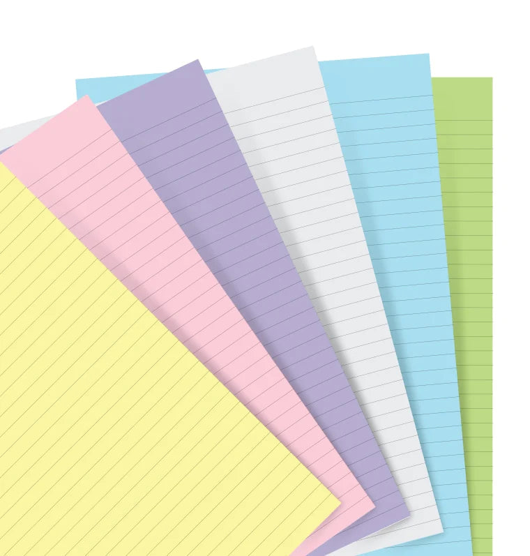 Filofax - Ruled Notepaper Pastels - Personal Organiser Refill-Refill Organiser-DutchMills