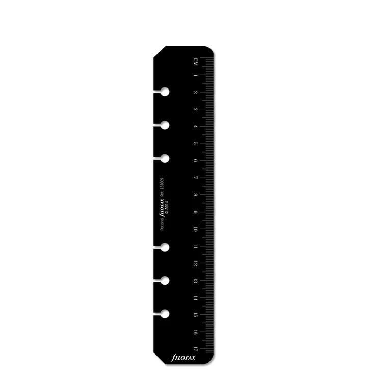 Filofax - Ruler Page Marker Black - Personal Organiser Refill-Refill Organiser-DutchMills
