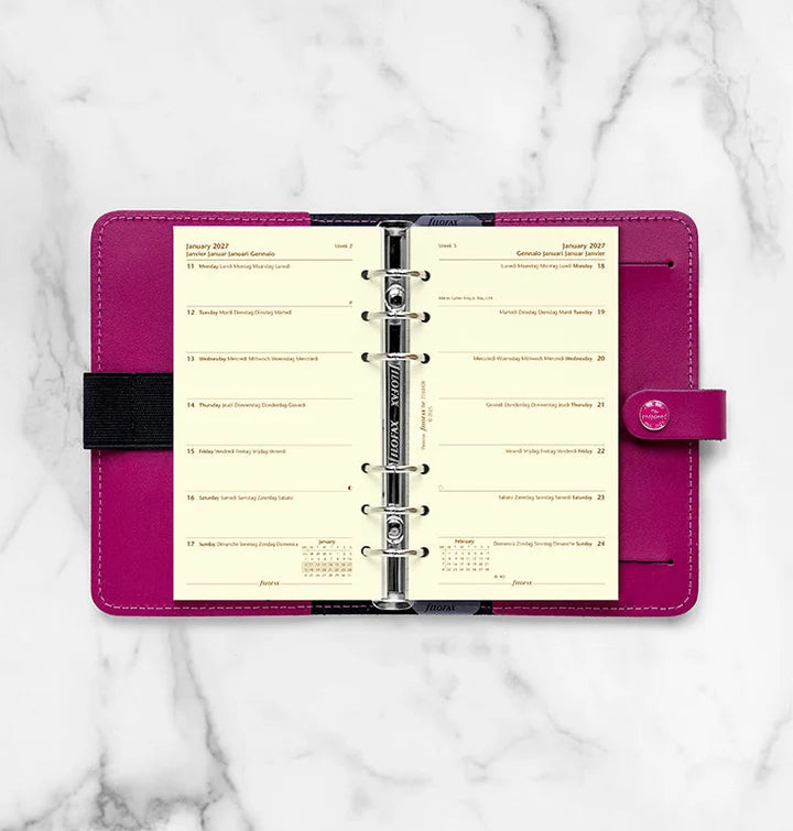 Filofax - Week On One Page Diary 2027 - Cotton Cream - Multilanguage - Personal Organiser Refill-Agenda-DutchMills
