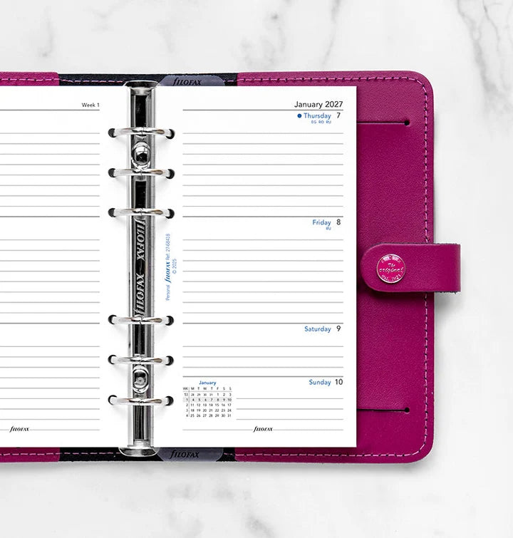 Filofax - Week on Two Pages Diary 2027 English with Lines - Personal Organiser Refill-Agenda-DutchMills