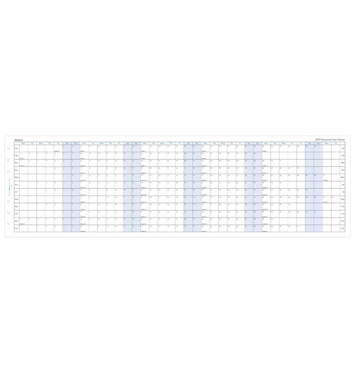 Filofax - Year Planner 2027 Horizontal - Personal Organiser Refill-Agenda-DutchMills