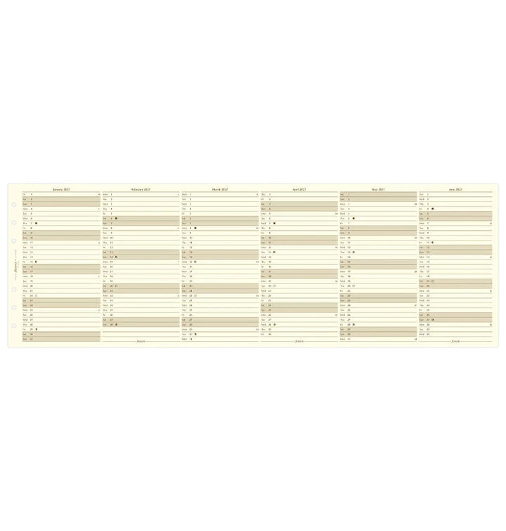 Filofax - Year Planner 2027 Vertical - Cotton Cream - Personal Organiser Refill-Agenda-DutchMills