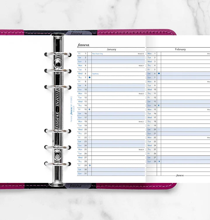 Filofax - Year Planner 2027 Vertical - Personal Organiser Refill-Agenda-DutchMills