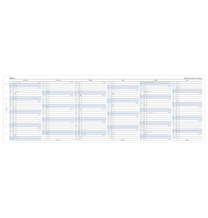 Filofax - Year Planner 2027 Vertical - Personal Organiser Refill-Agenda-DutchMills