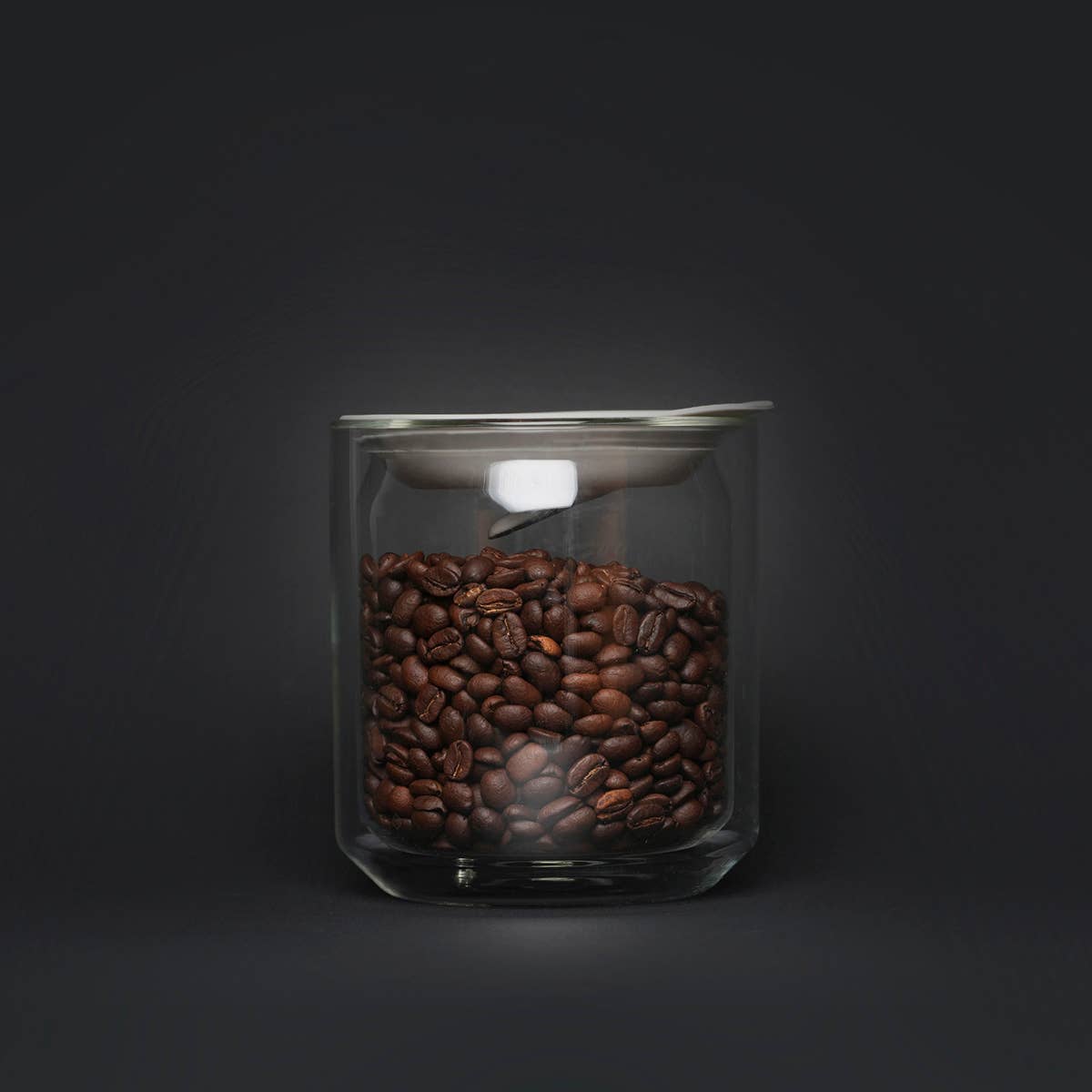 Space Jar - double wall glass container: Black-DutchMills