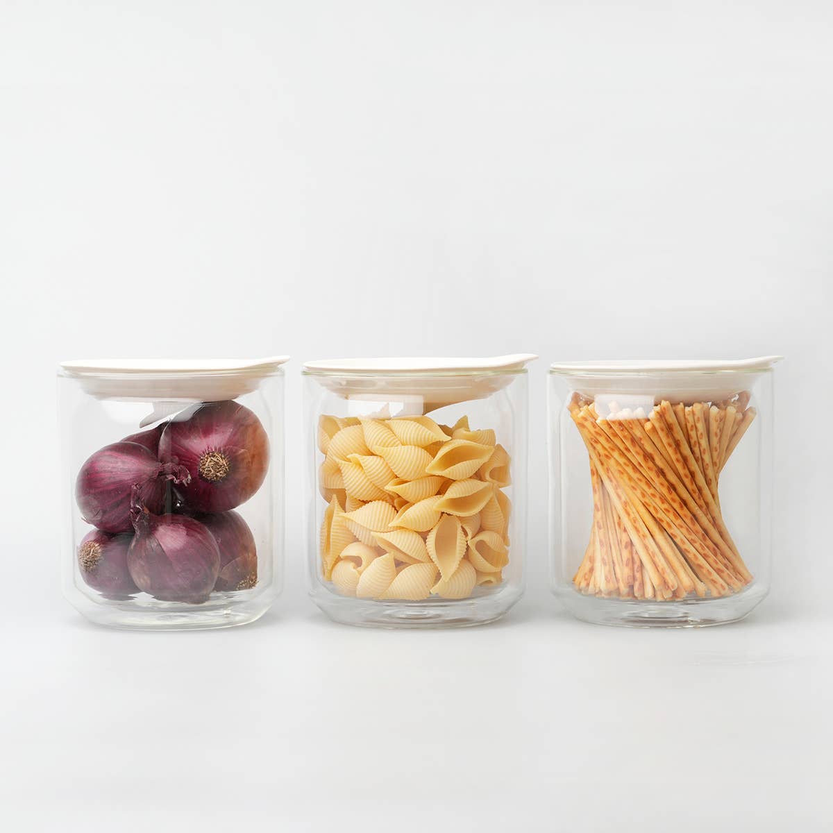 Space Jar - double wall glass container: Clear-DutchMills
