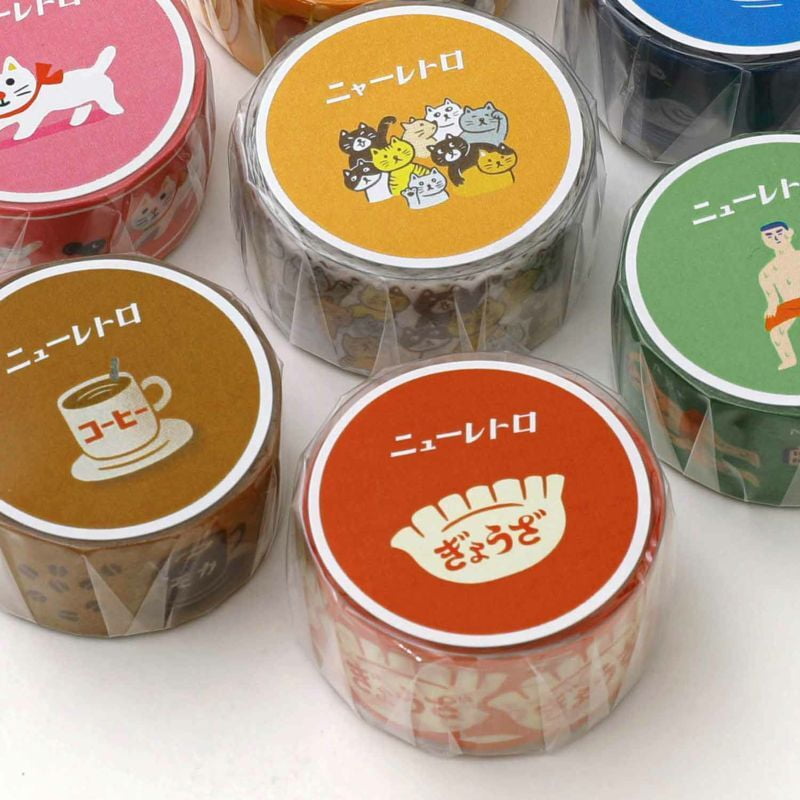 Hightide - Retro Masking Tape - White Cat-Maskingtape-DutchMills