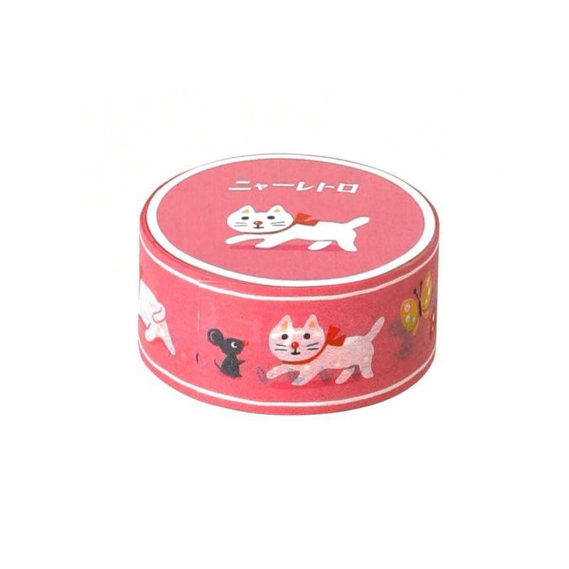 Hightide - Retro Masking Tape - White Cat-Maskingtape-DutchMills