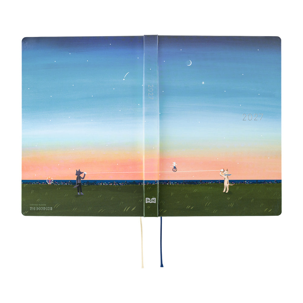 Hobonichi - HON A5 Hiroko Kubota: String Telephone Until the Moon is Full - 2027-Planner-DutchMills