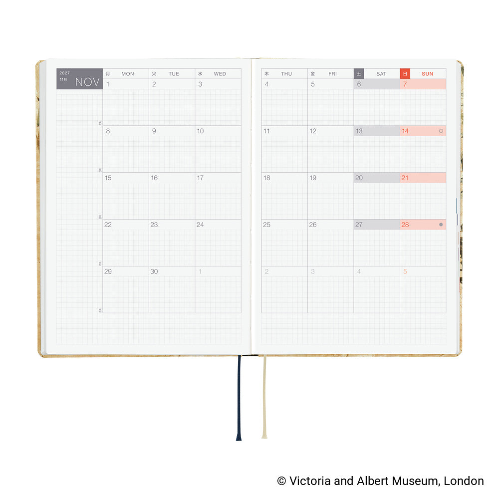 Hobonichi - HON A5 The V&A Series: Vine - 2027-Planner-DutchMills