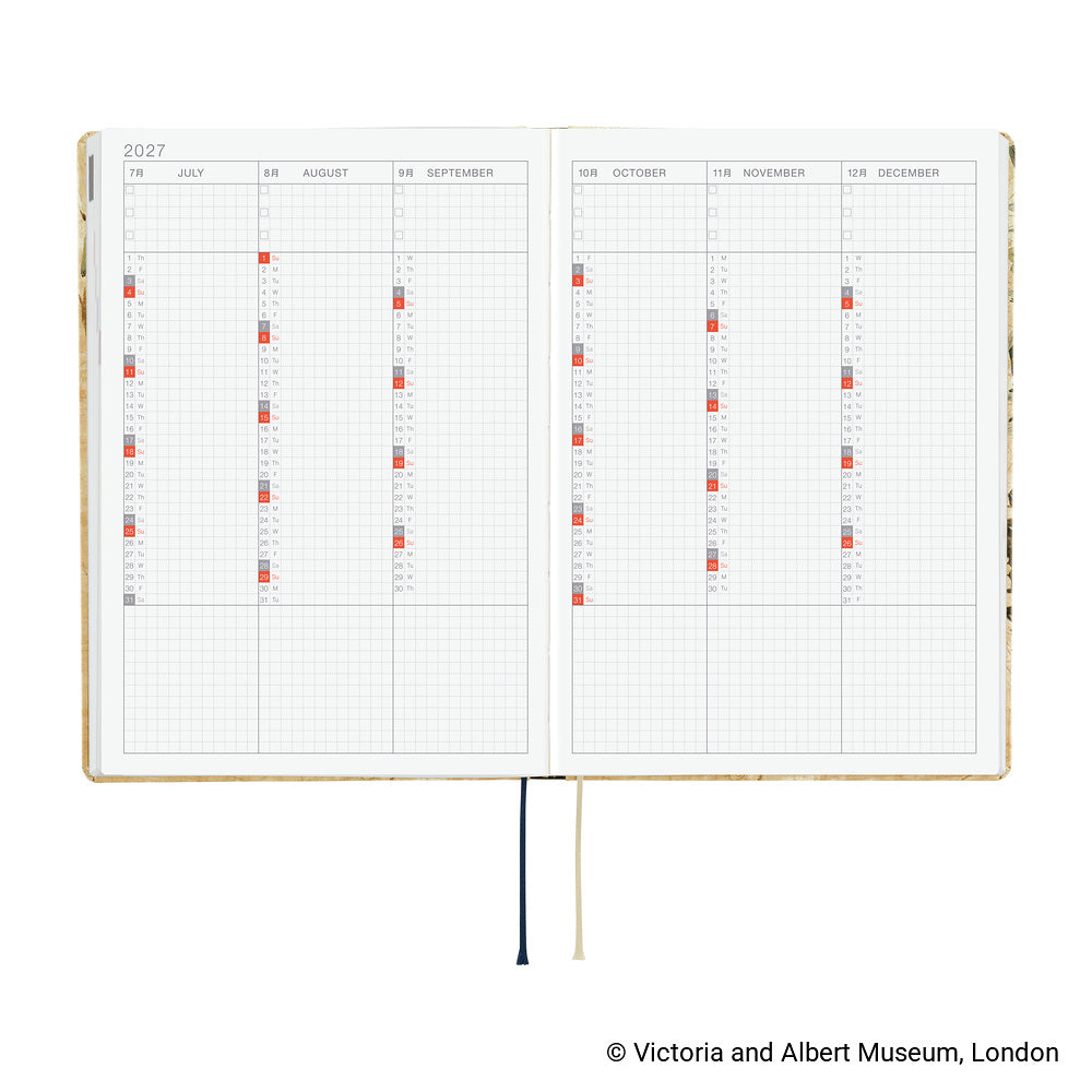Hobonichi - HON A5 The V&A Series: Vine - 2027-Planner-DutchMills