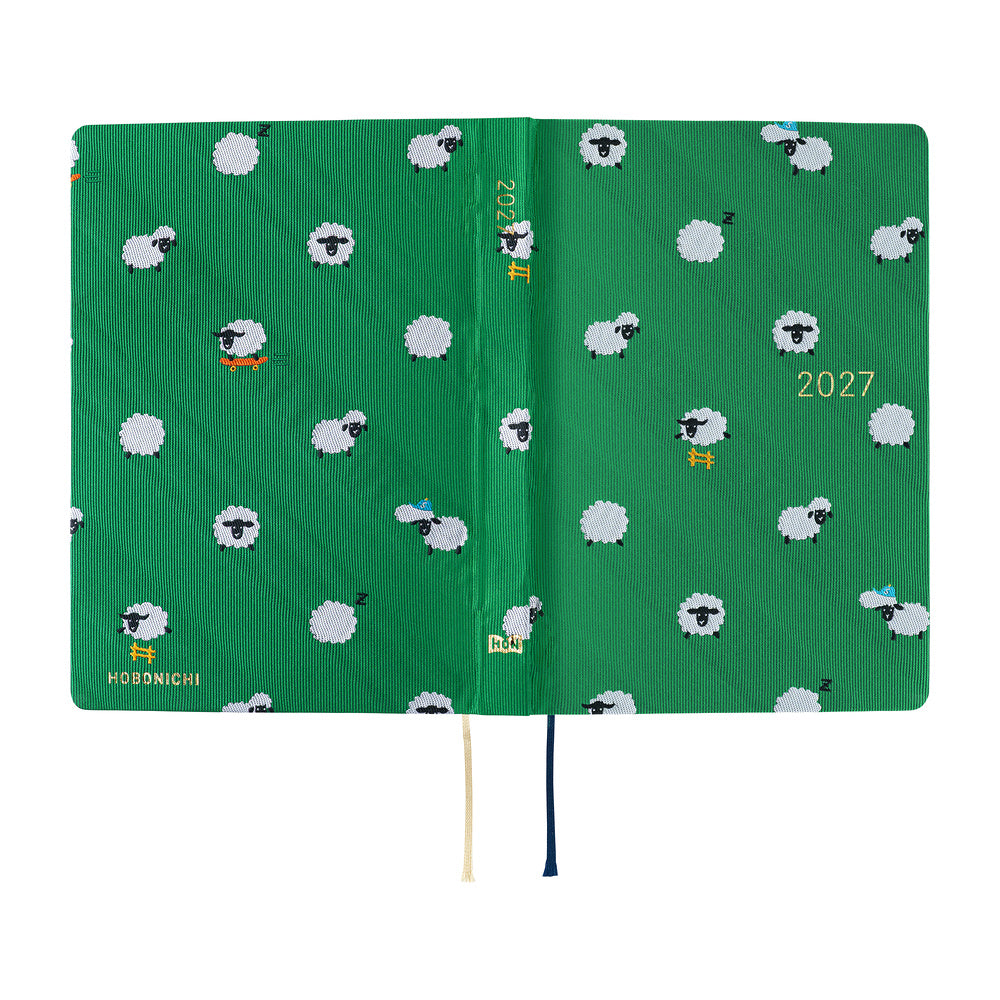 Hobonichi - HON A6 Bow & Tie: Sheep Sheep Sheep - 2027-Planner-DutchMills