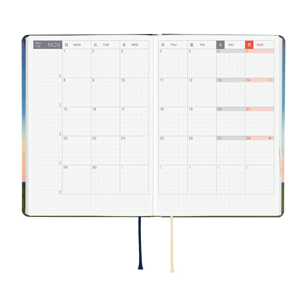 Hobonichi - HON A6 Hiroko Kubota: String Telephone Until the Moon is Full - 2027-Planner-DutchMills