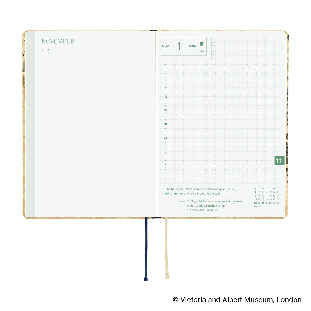 Hobonichi - HON A6 The V&A Series: Vine - 2027-Planner-DutchMills