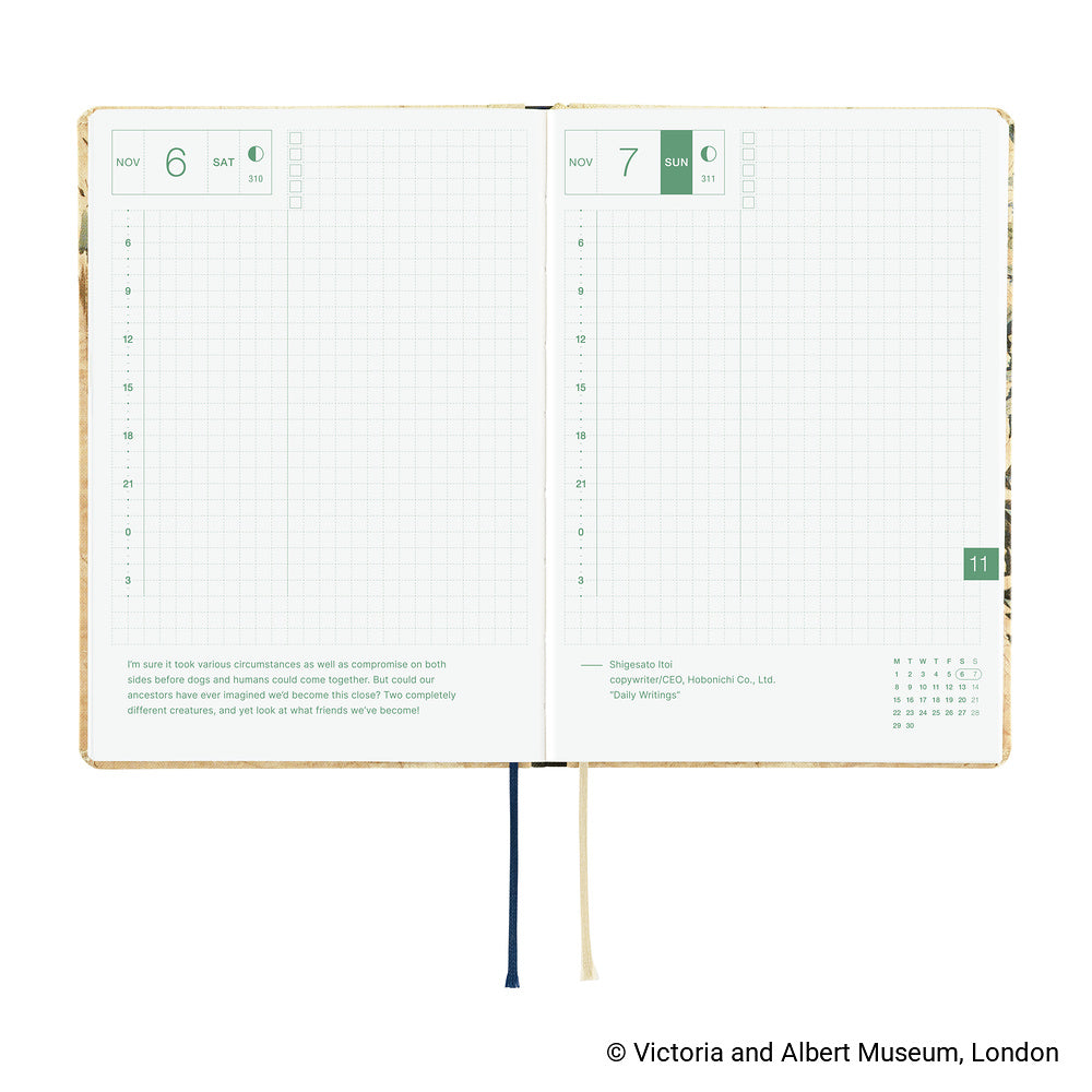 Hobonichi - HON A6 The V&A Series: Vine - 2027-Planner-DutchMills