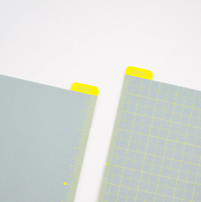 Hobonichi - Hobonichi Pencil Board for Weeks (Ice Gray x Yellow) - 2027-Pencil Board-DutchMills