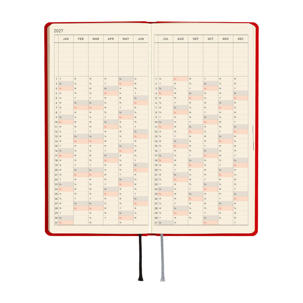 Hobonichi - Weeks Colors: Poppy Red - 2027-Planner-DutchMills
