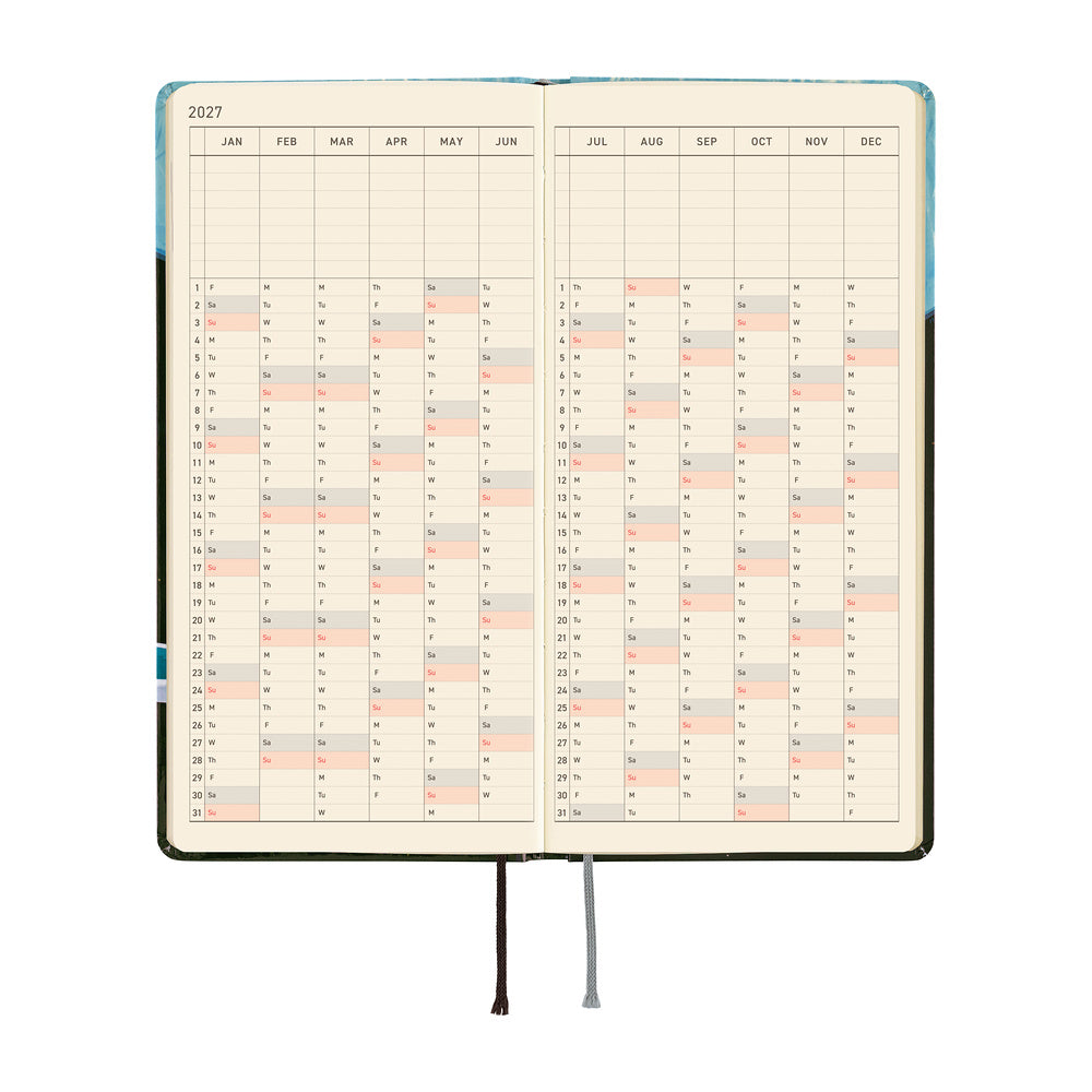 Hobonichi - Weeks Hiroko Kubota: Meteor Shower in the Light Blue Forest - 2027-Planner-DutchMills