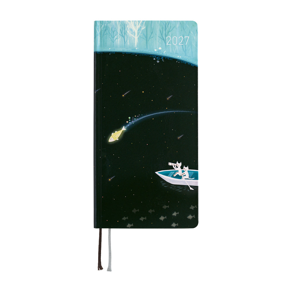 Hobonichi - Weeks Hiroko Kubota: Meteor Shower in the Light Blue Forest - 2027-Planner-DutchMills