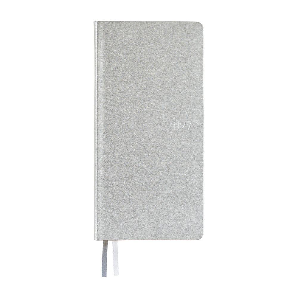 Hobonichi - Weeks Leather: Noble Silver - 2027-Planner-DutchMills